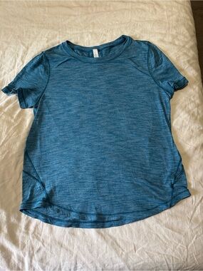 lululemon athletica Heathered Teal Short Sleeve Performance Tee